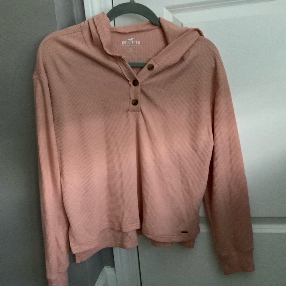 Hollister Waffle-Knit Hooded Sweater